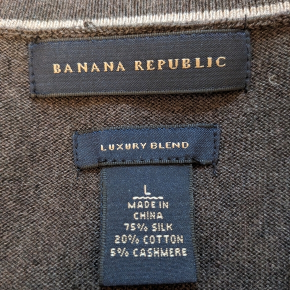 Banana Republic Men's Long Sleeve Sweater Luxury Blend Silk-Blend Large - Picture 4 of 4